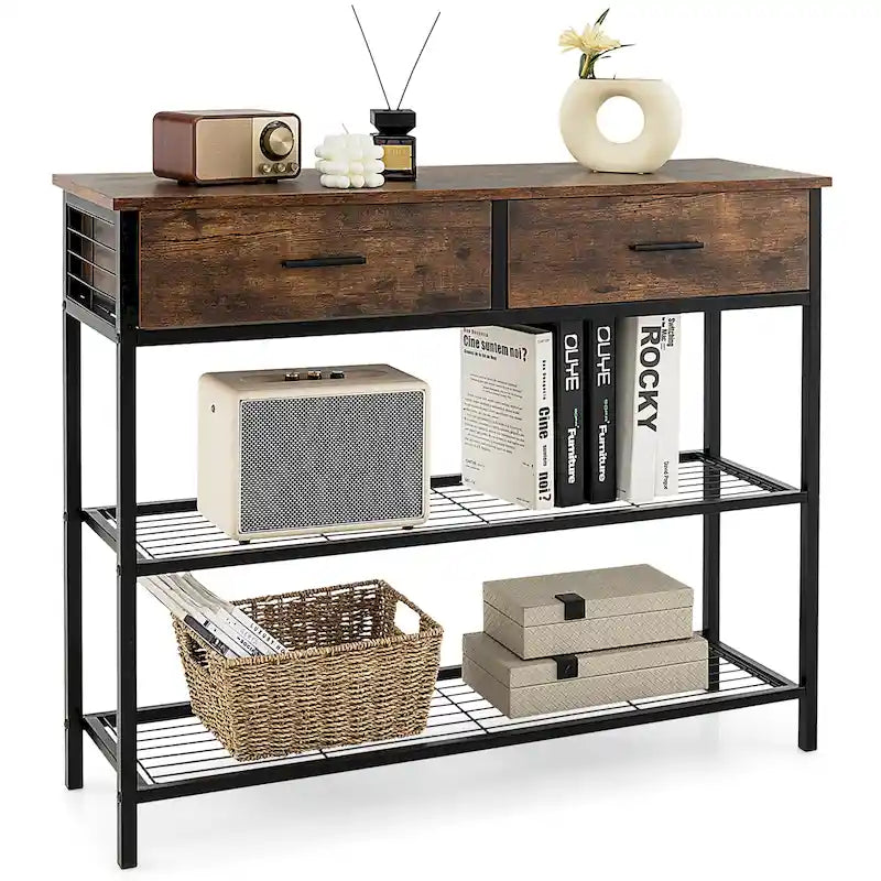 Console Entryway Sofa Table with 2 Drawers