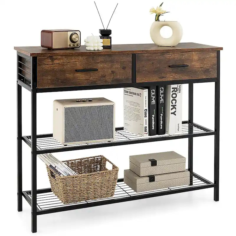 Console Entryway Sofa Table with 2 Drawers