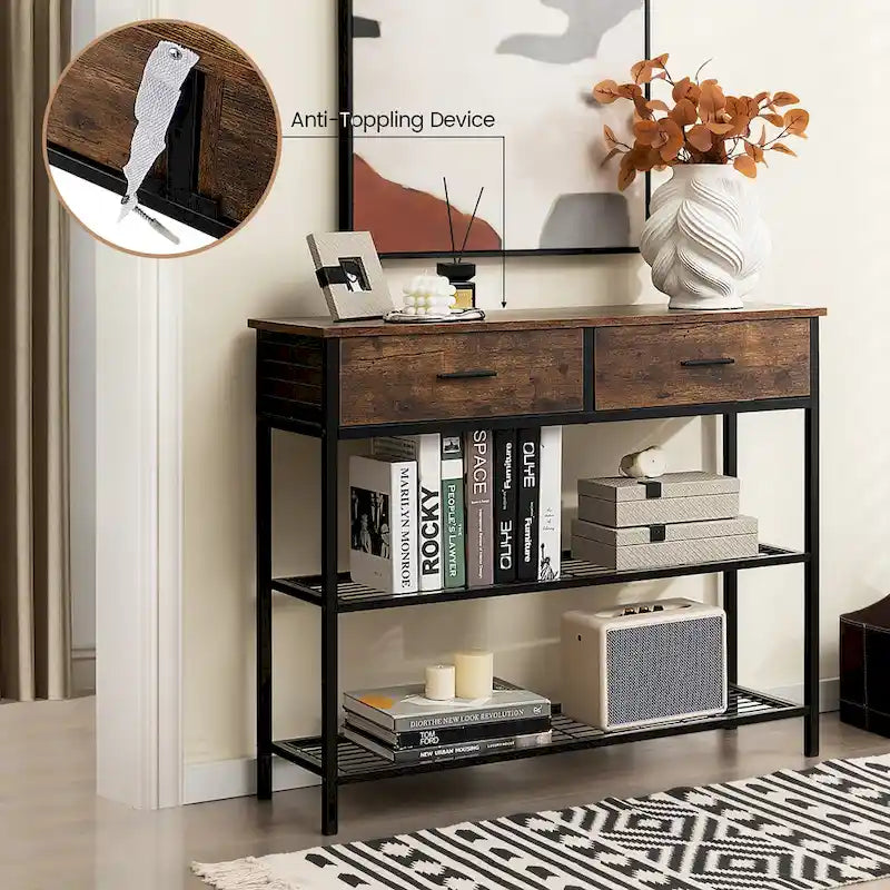 Console Entryway Sofa Table with 2 Drawers