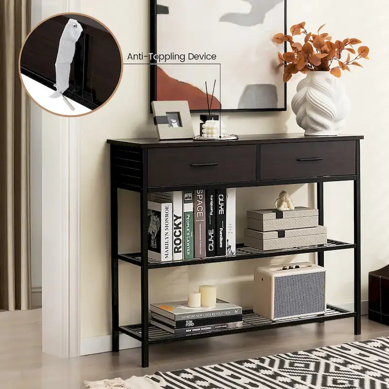 Console Entryway Sofa Table with 2 Drawers
