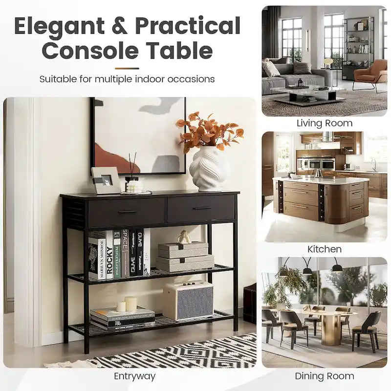 Console Entryway Sofa Table with 2 Drawers