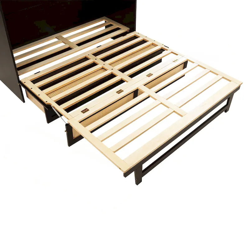 Lit grand format polyvalent avec rangements