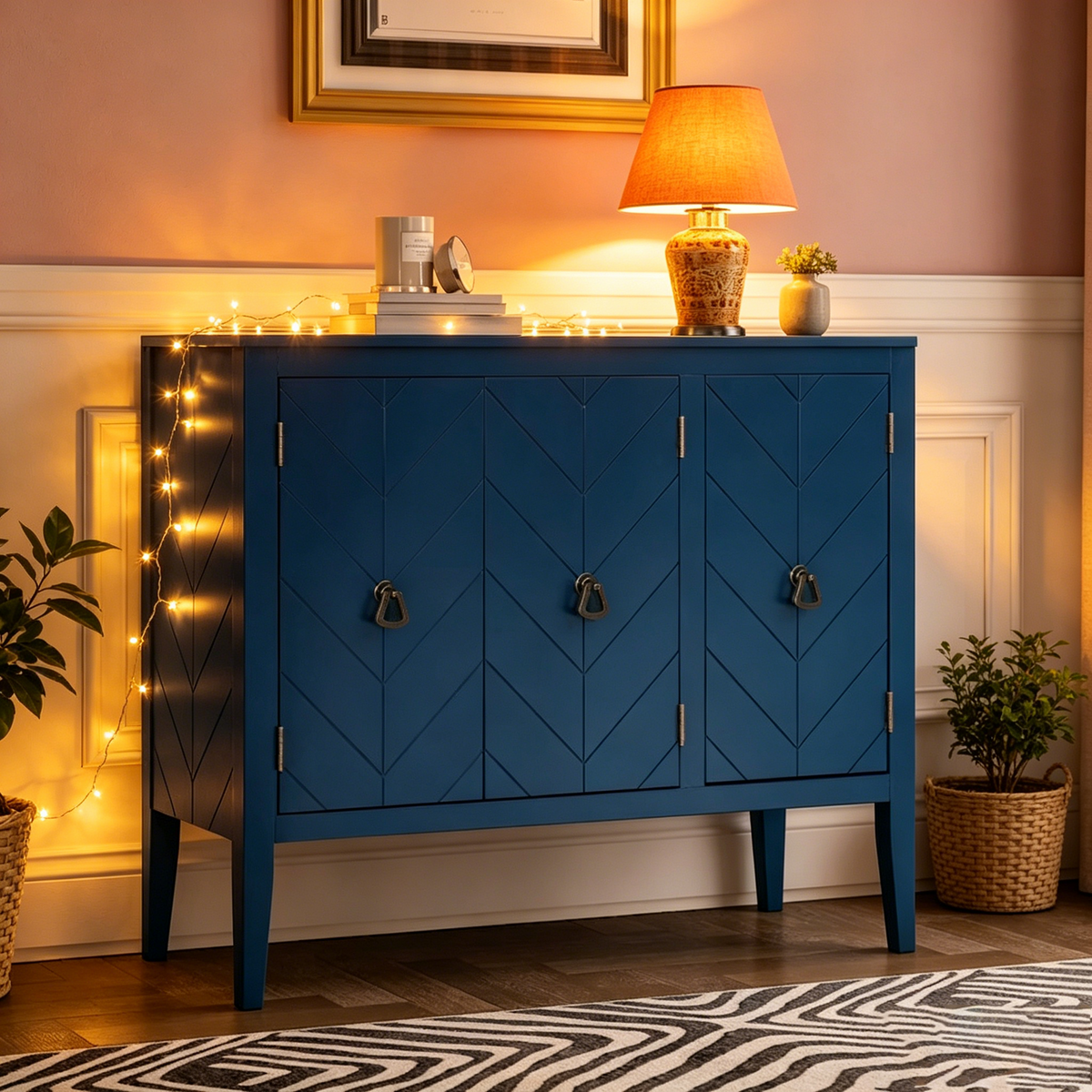 Vintage Style Kitchen Accent Buffet Sideboard Cabinet