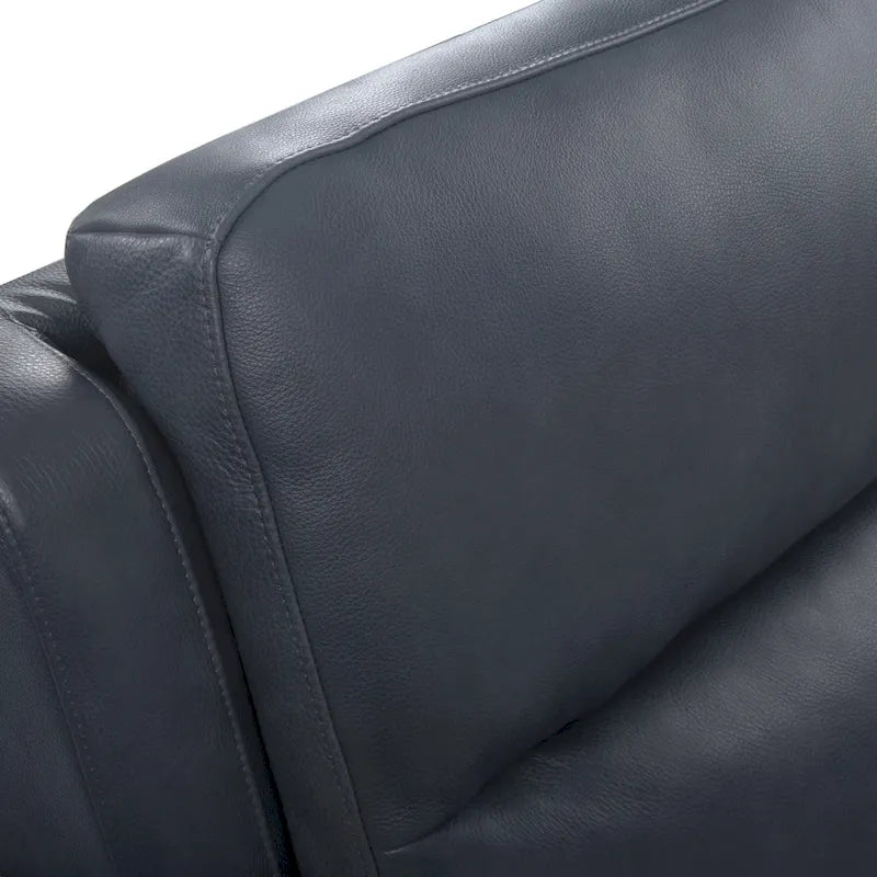 Sofá reclinable eléctrico de cuero genuino para 4 personas con consola