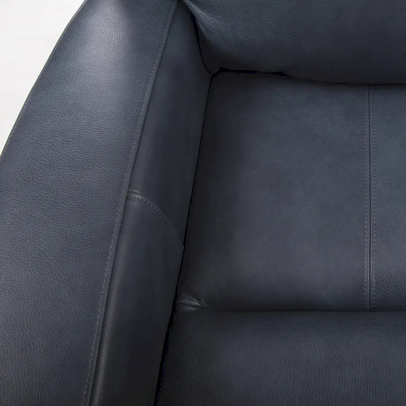 Sofá reclinable eléctrico de cuero genuino para 4 personas con consola