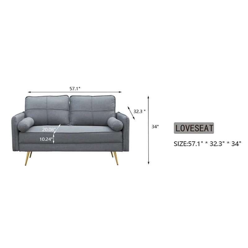 Round Arm Loveseat