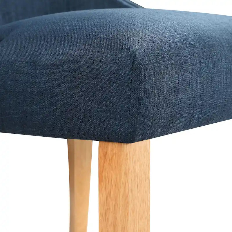 Chaises d'appoint contemporaines en bois avec dossier à oreilles capitonné