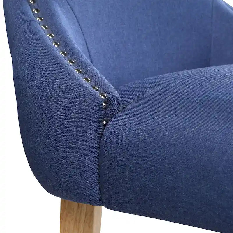 Chaises d'appoint contemporaines en bois avec dossier à oreilles capitonné