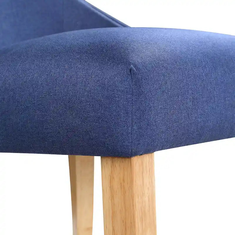 Chaises d'appoint contemporaines en bois avec dossier à oreilles capitonné