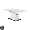 White 78-inch Wood Expandable Dining Table