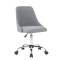 Silla de oficina tapizada en tela con base cromada