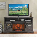 TV Stand for TVs up with Electric Fireplace