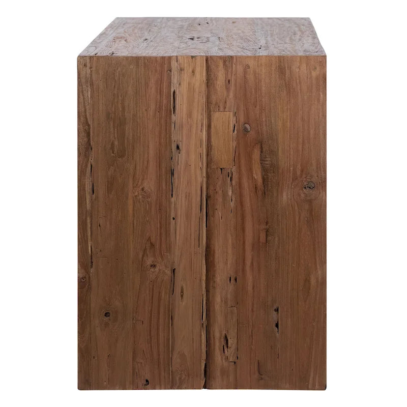 Rectangular Reclaimed Teak Waterfall Writing Desk