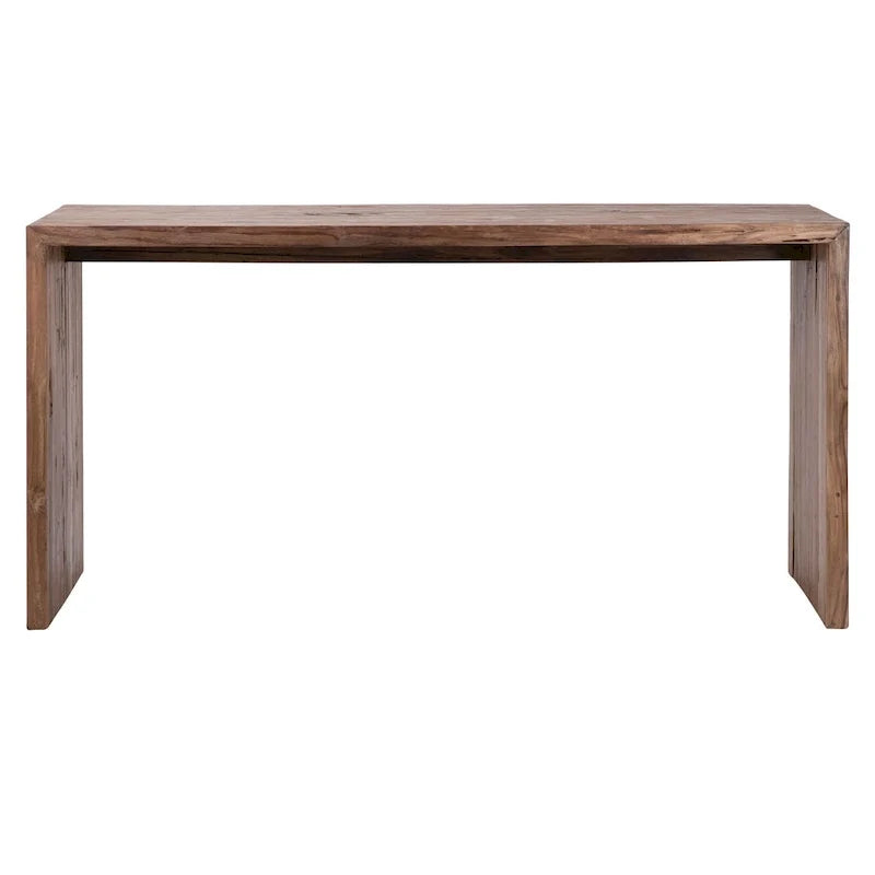 Rectangular Reclaimed Teak Waterfall Writing Desk