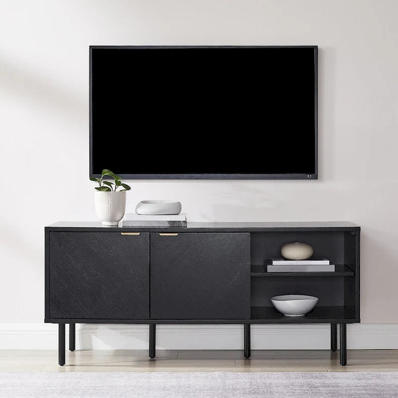 Sideboard zur Schallplattenaufbewahrung im modernen Stil