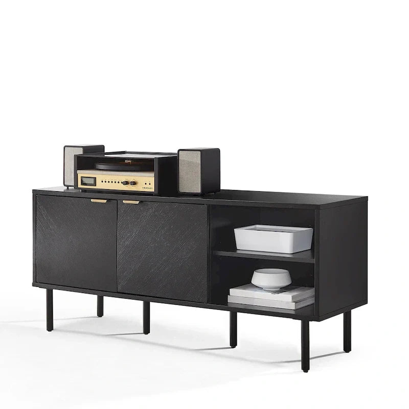 Sideboard zur Schallplattenaufbewahrung im modernen Stil