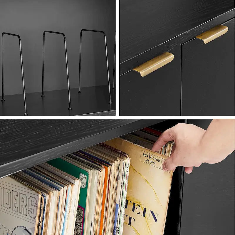 Sideboard zur Schallplattenaufbewahrung im modernen Stil