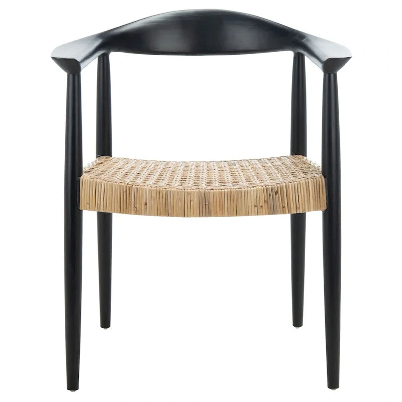 Sillón decorativo de ratán trenzado