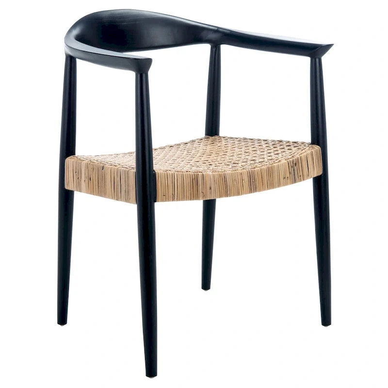Sillón decorativo de ratán trenzado