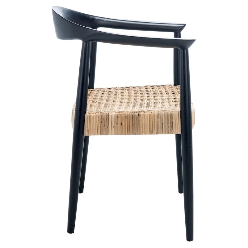 Sillón decorativo de ratán trenzado