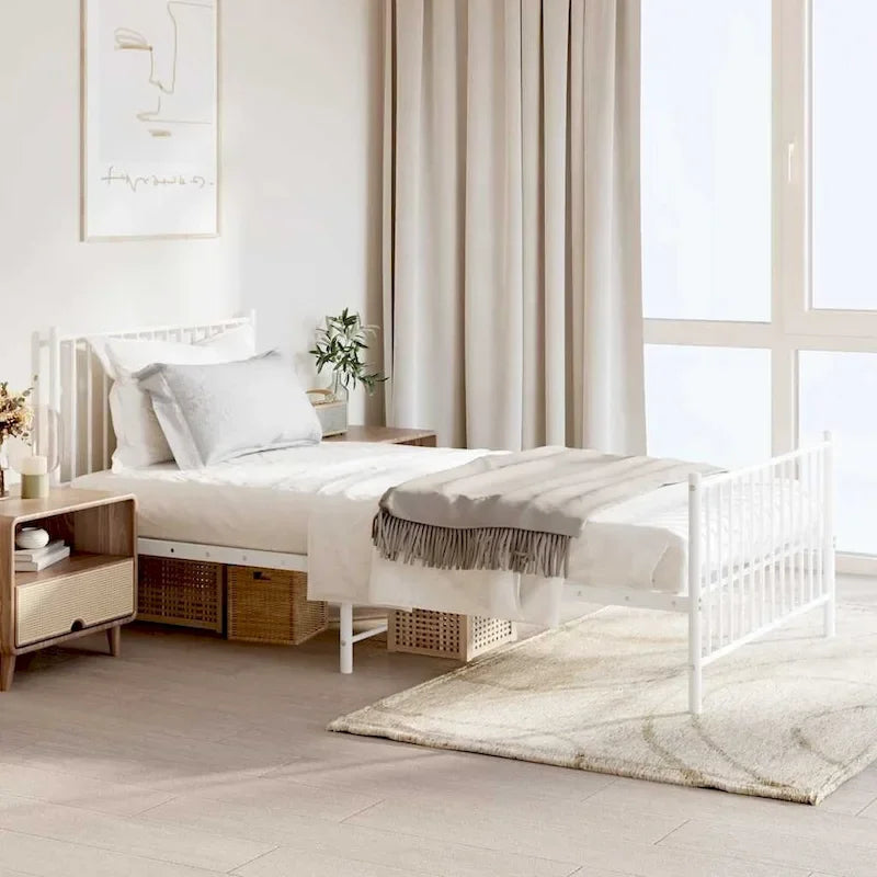 vidaXL Metal Bed Frame, No Mattress
