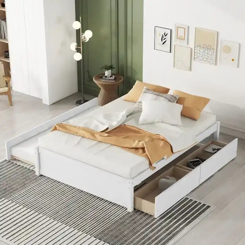 Full Bed with Two Drawers