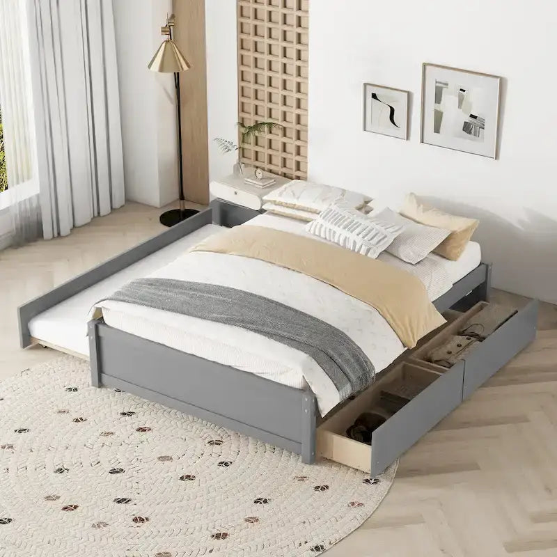 Full Bed with Two Drawers