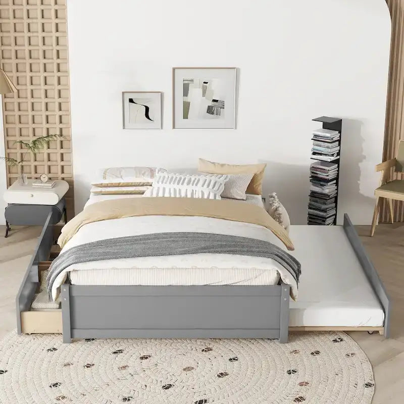 Full Bed with Two Drawers