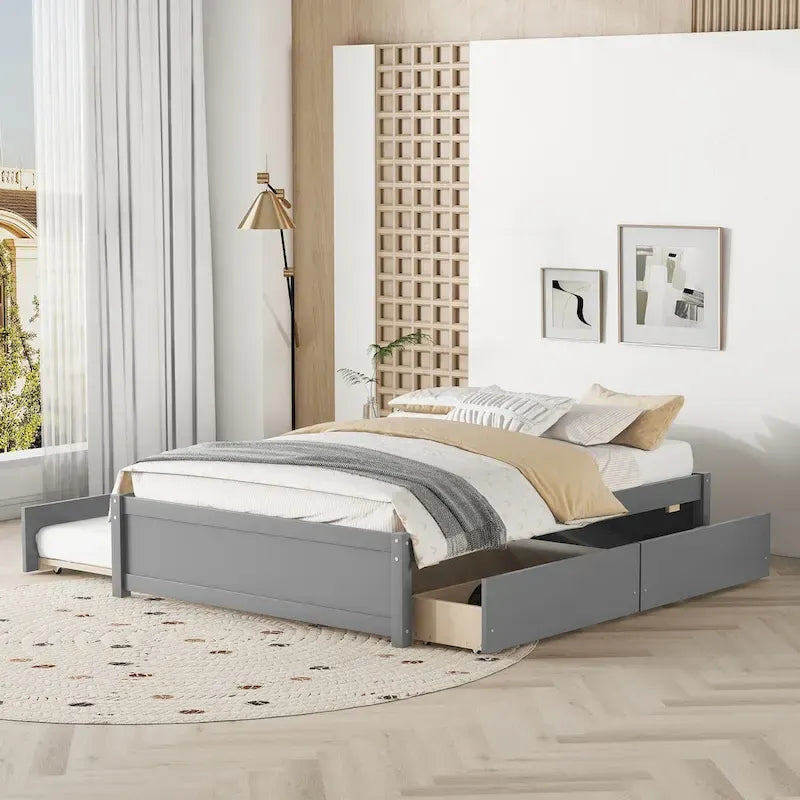Full Bed with Two Drawers