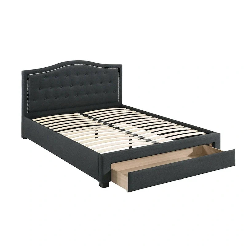Fully Upholstered King-Size Bed With An Under-Bed Drawer