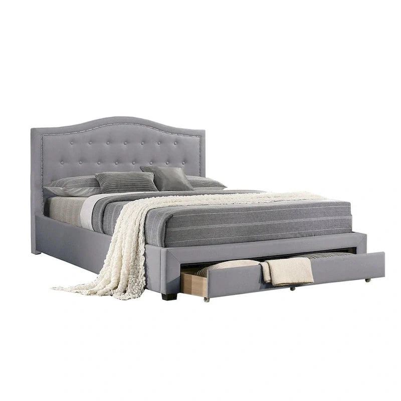 Fully Upholstered King-Size Bed With An Under-Bed Drawer