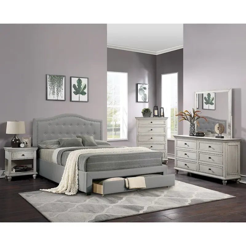 Fully Upholstered King-Size Bed With An Under-Bed Drawer