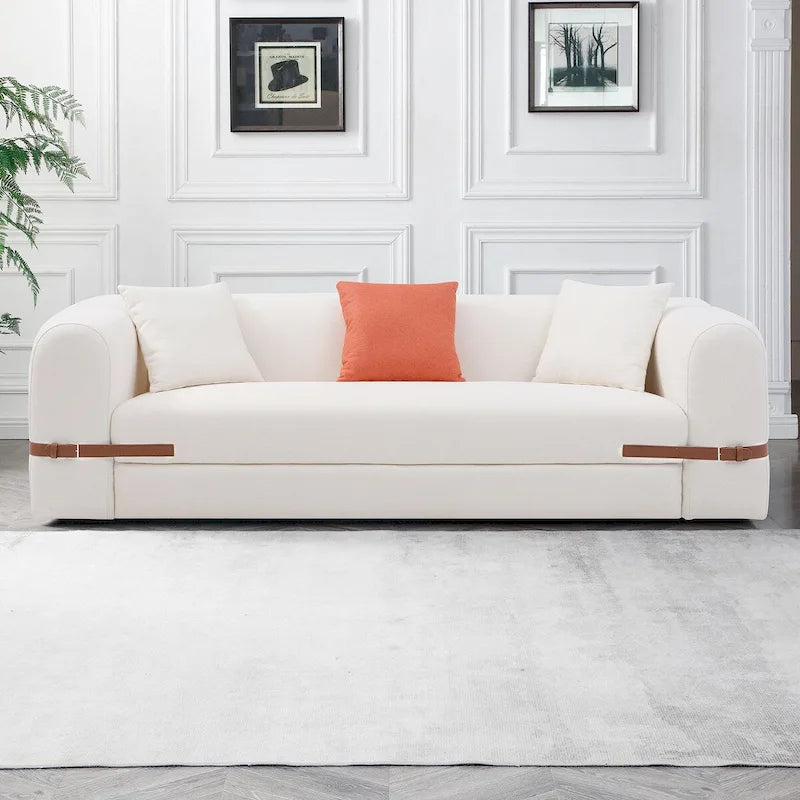 3-Seater Upholstered Sofa Mutiple Color Loveseat Couch