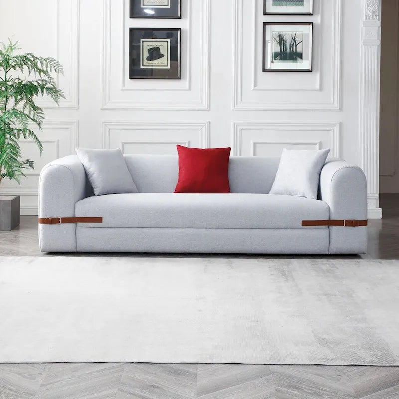 3-Seater Upholstered Sofa Mutiple Color Loveseat Couch