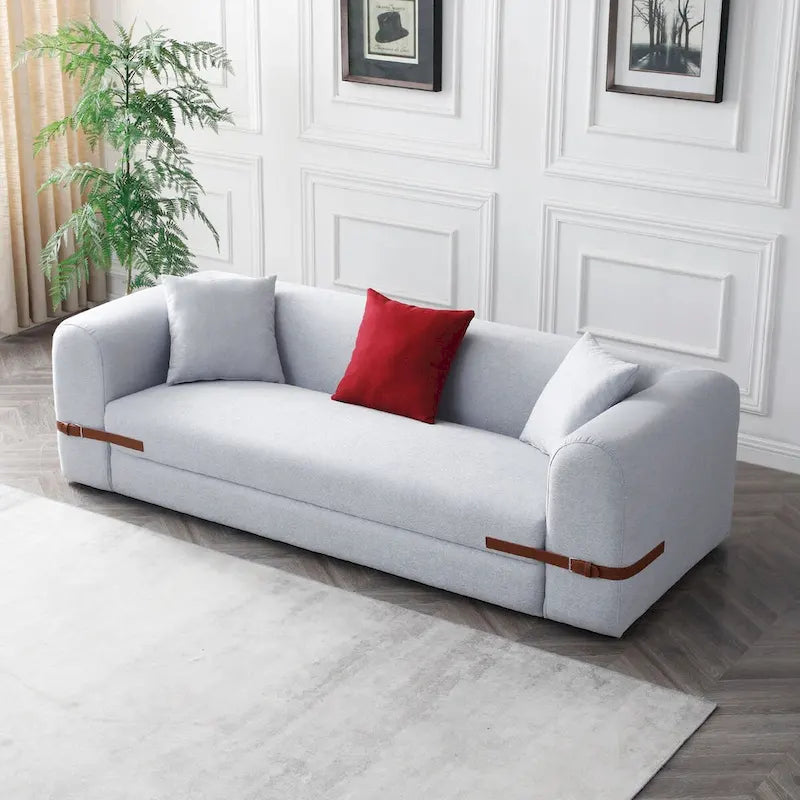 3-Seater Upholstered Sofa Mutiple Color Loveseat Couch