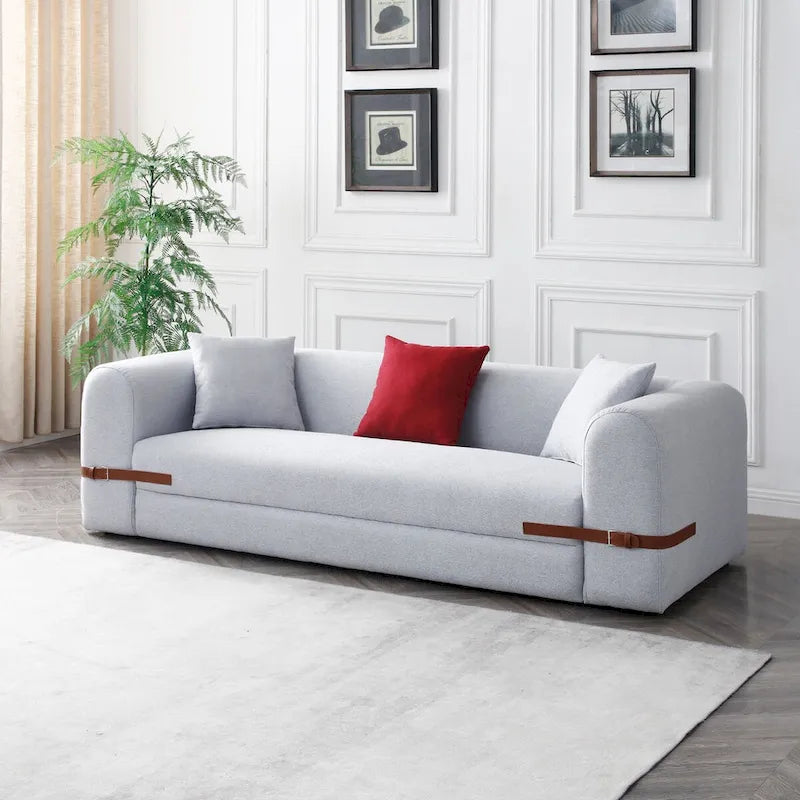 3-Seater Upholstered Sofa Mutiple Color Loveseat Couch