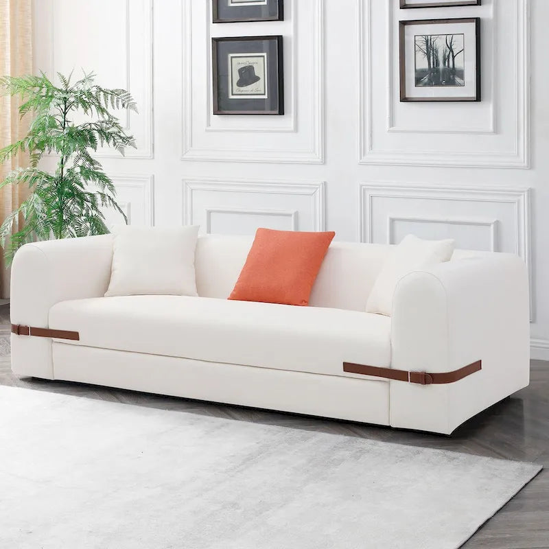 3-Seater Upholstered Sofa Mutiple Color Loveseat Couch