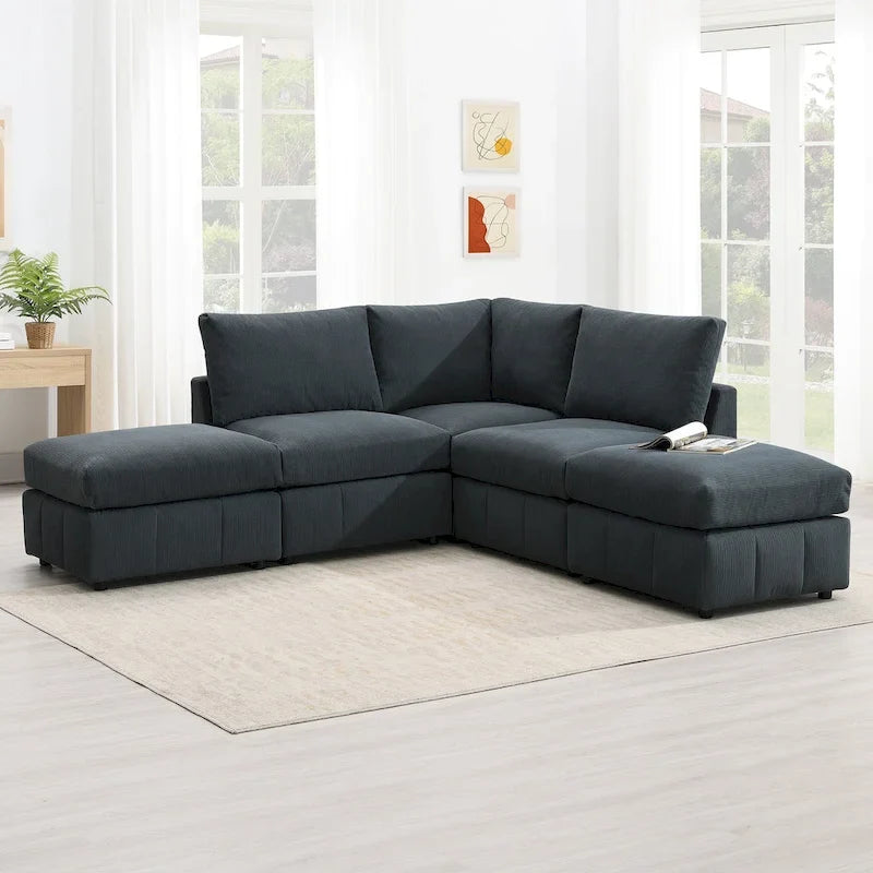 Sofa mit Längsstreifen