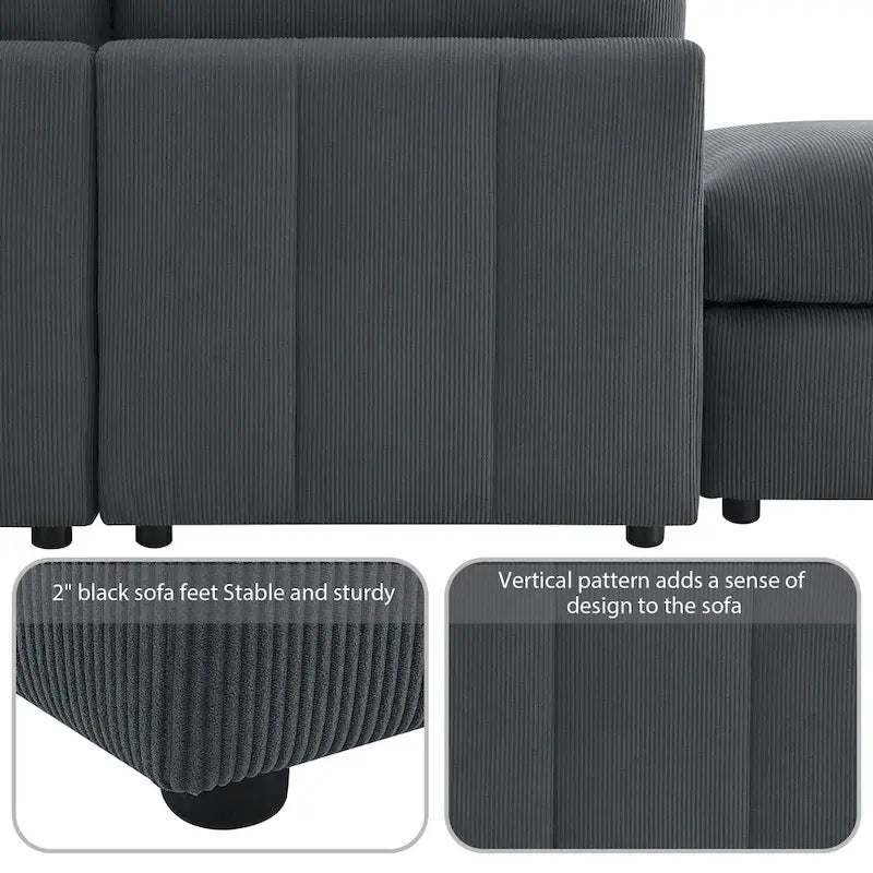 Sofa mit Längsstreifen