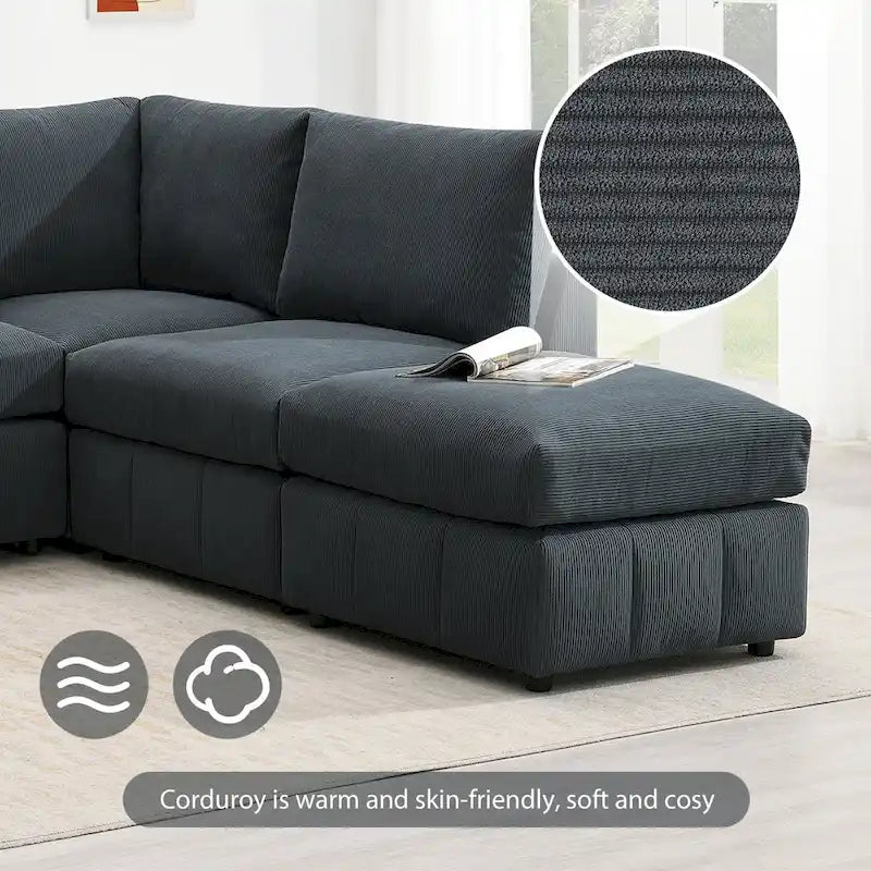 Sofa mit Längsstreifen