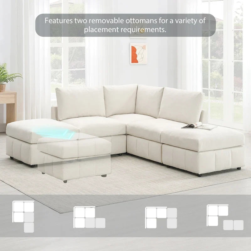 Sofa with Vertical Stripes