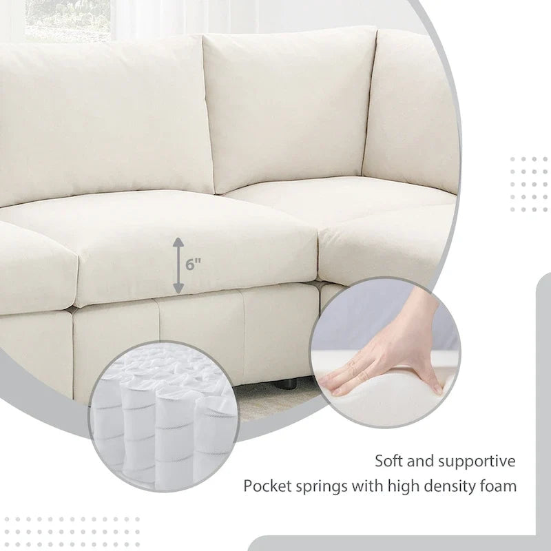 Sofa mit Längsstreifen
