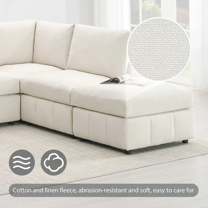 Sofa mit Längsstreifen