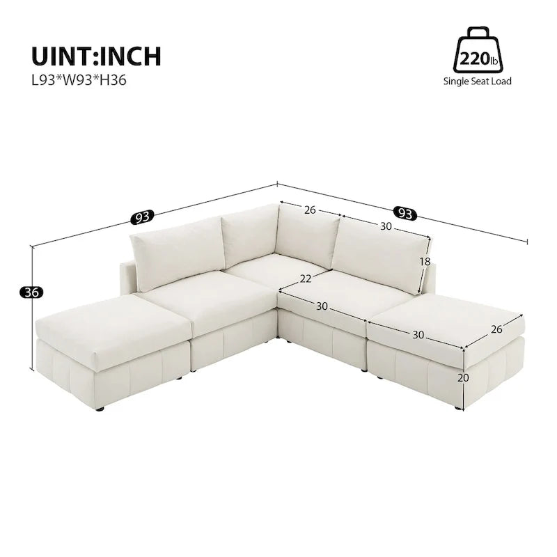 Sofa mit Längsstreifen