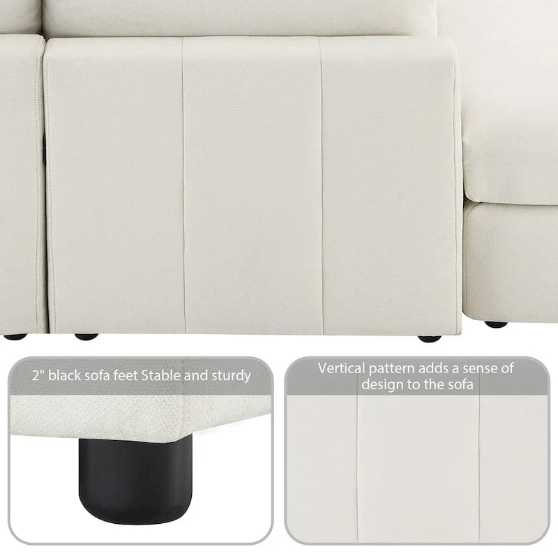 Sofa mit Längsstreifen