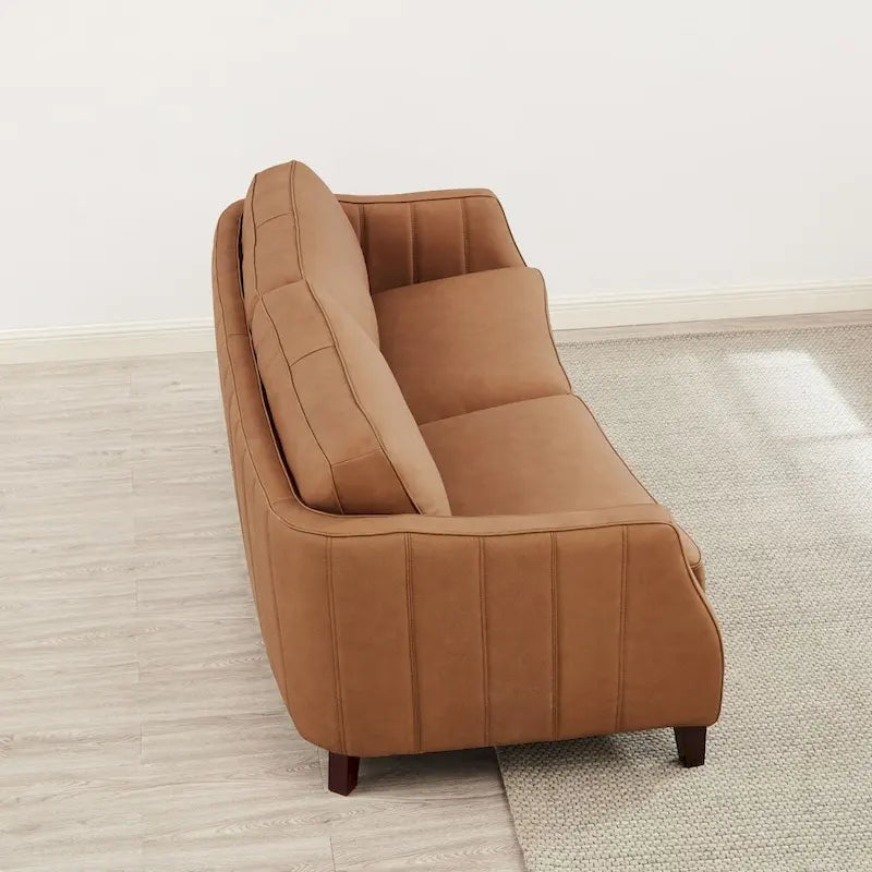 Top Grain Leatand Chair with Feather Memory Foam and Springs