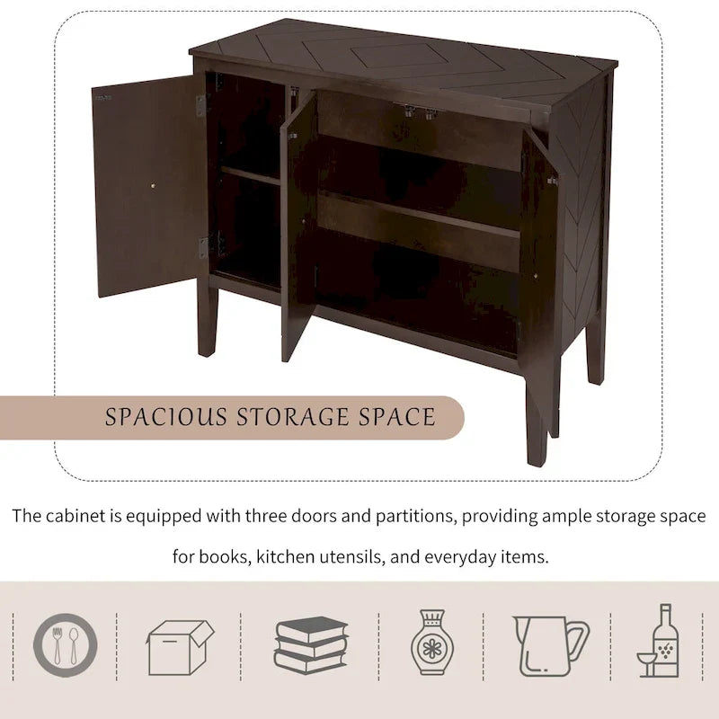 Vintage Style Kitchen Accent Buffet Sideboard Cabinet
