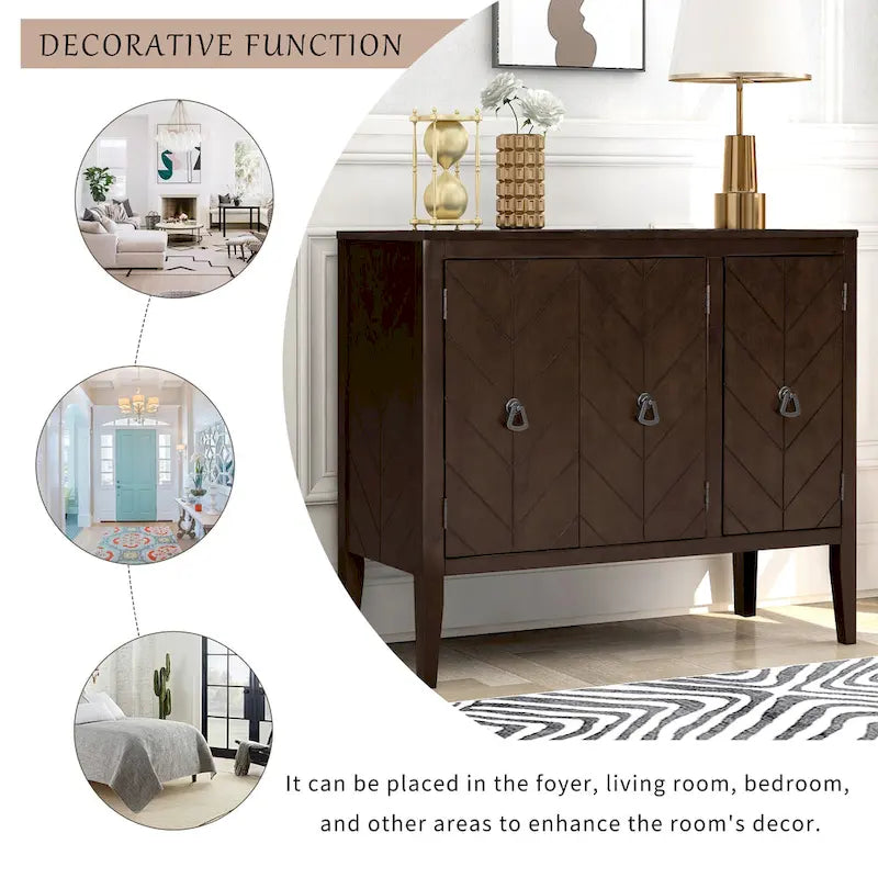 Vintage Style Kitchen Accent Buffet Sideboard Cabinet