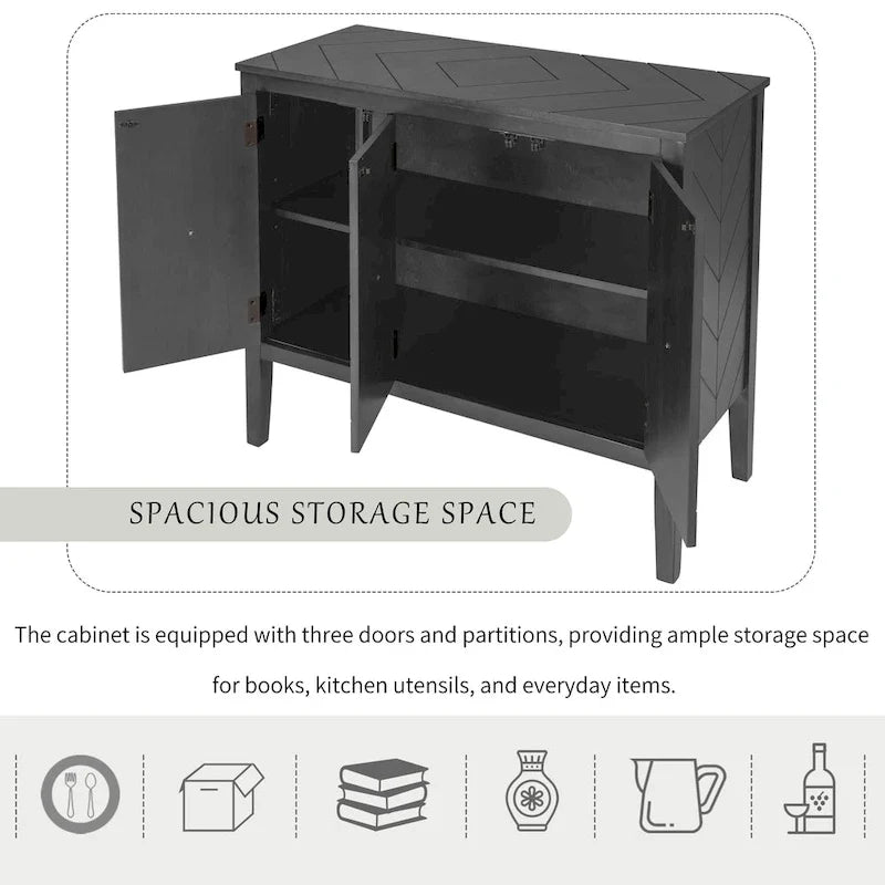 Vintage Style Kitchen Accent Buffet Sideboard Cabinet