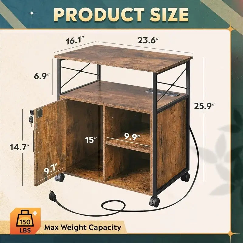 File Cabinet with Charging Station